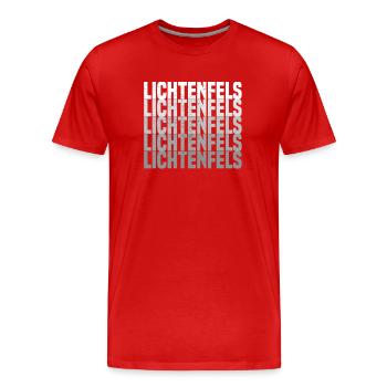 Lichtenfels - Männer Premium Bio T-Shirt - Rot - Vorne - Damien (186cm)