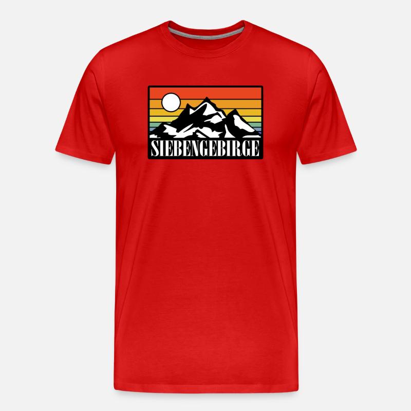 Siebengebirge - Männer Premium Bio T-Shirt - Rot
