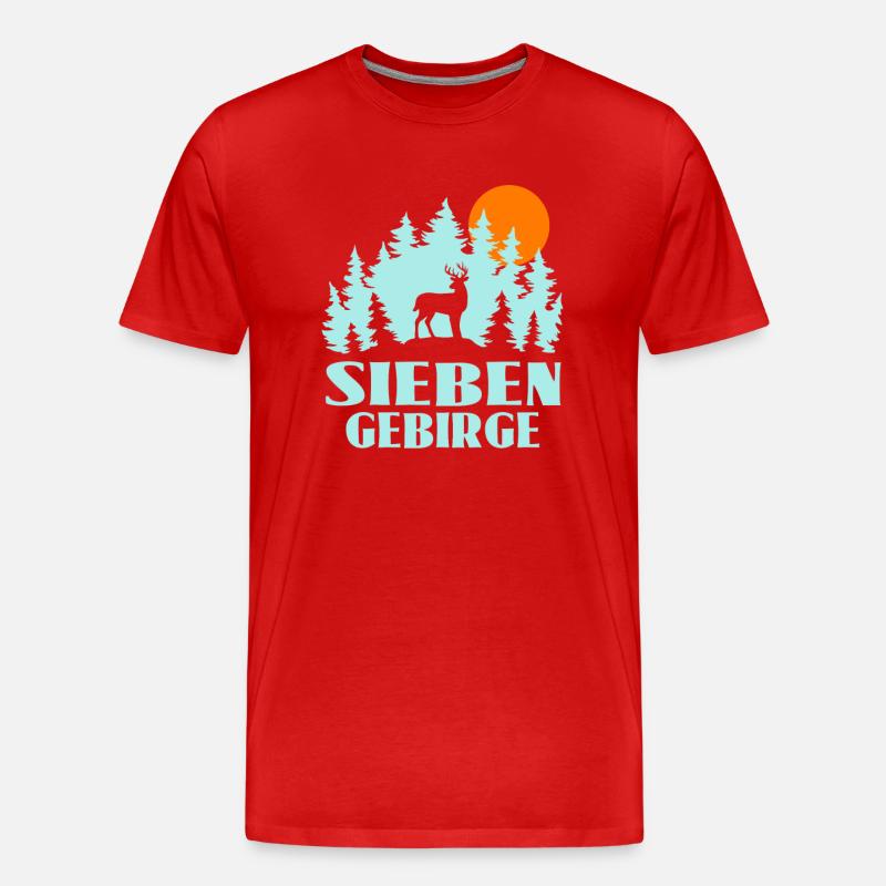 Siebengebirge - Männer Premium Bio T-Shirt - Rot