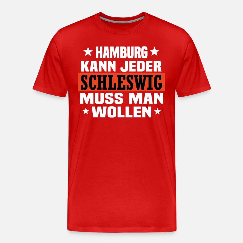 Schleswig - Männer Premium Bio T-Shirt - Rot