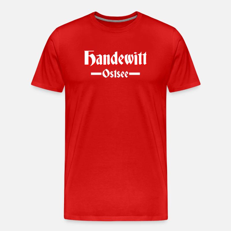 Handewitt - Männer Premium Bio T-Shirt - Rot