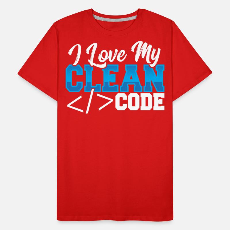 Programmierung Ich liebe meinen sauberen Code Männer Premium Bio T-Shirt