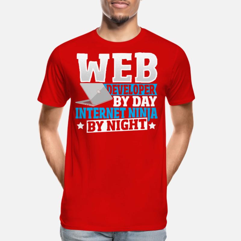 Web Developer By Day Internet Ninja By Night Men's Premium Organic T-Shirt