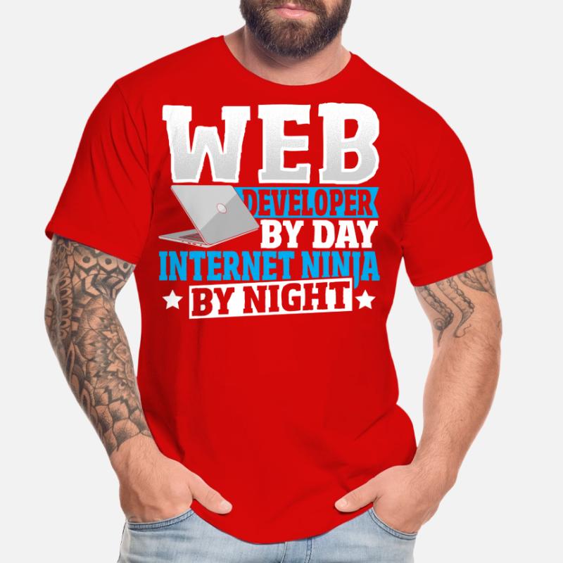 Web Developer By Day Internet Ninja By Night Men's Premium Organic T-Shirt