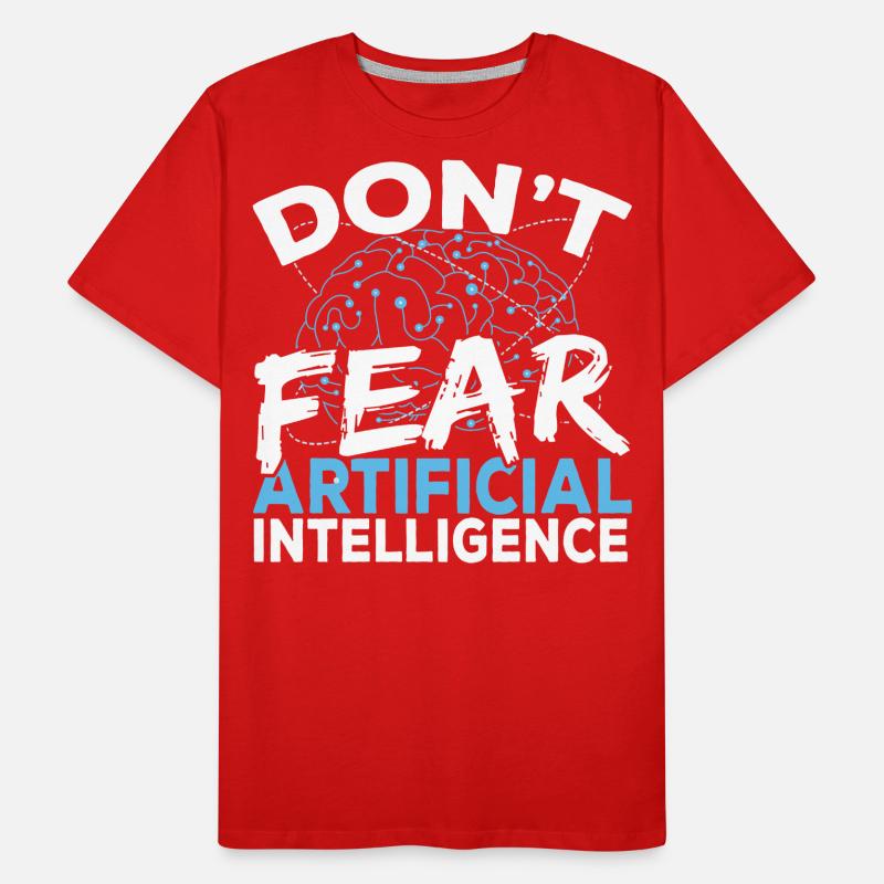Digital Brain AI Deep Learning Neuronales Männer Premium Bio T-Shirt