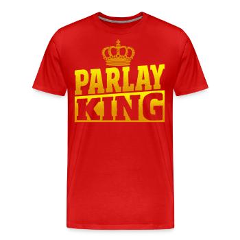 Parlay King Sports Betting Parlay Picks Sports - Men's Premium Organic T-Shirt - red - Front - Damien (186cm)