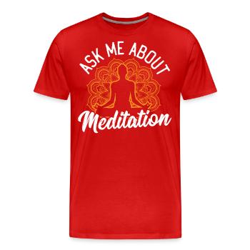 Yoga amant Chakra guérison Chakra guérison Art - T-shirt bio Premium Homme - rouge - Devant - Damien (186cm)
