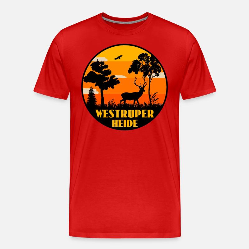 Westruper Heide - Männer Premium Bio T-Shirt - Rot