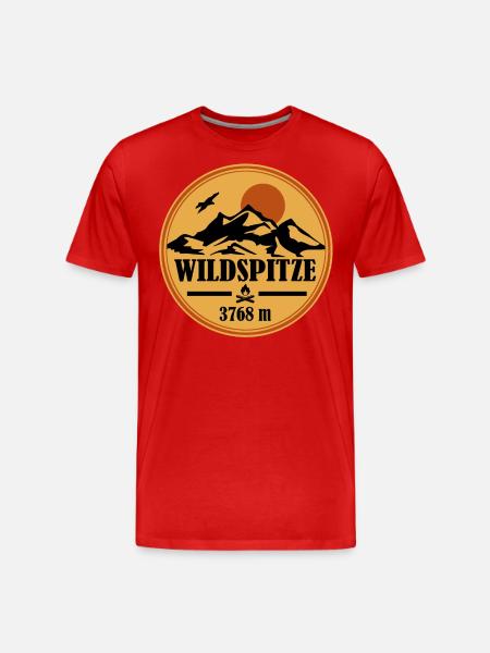 Wildspitze - Männer Premium Bio T-Shirt - Rot