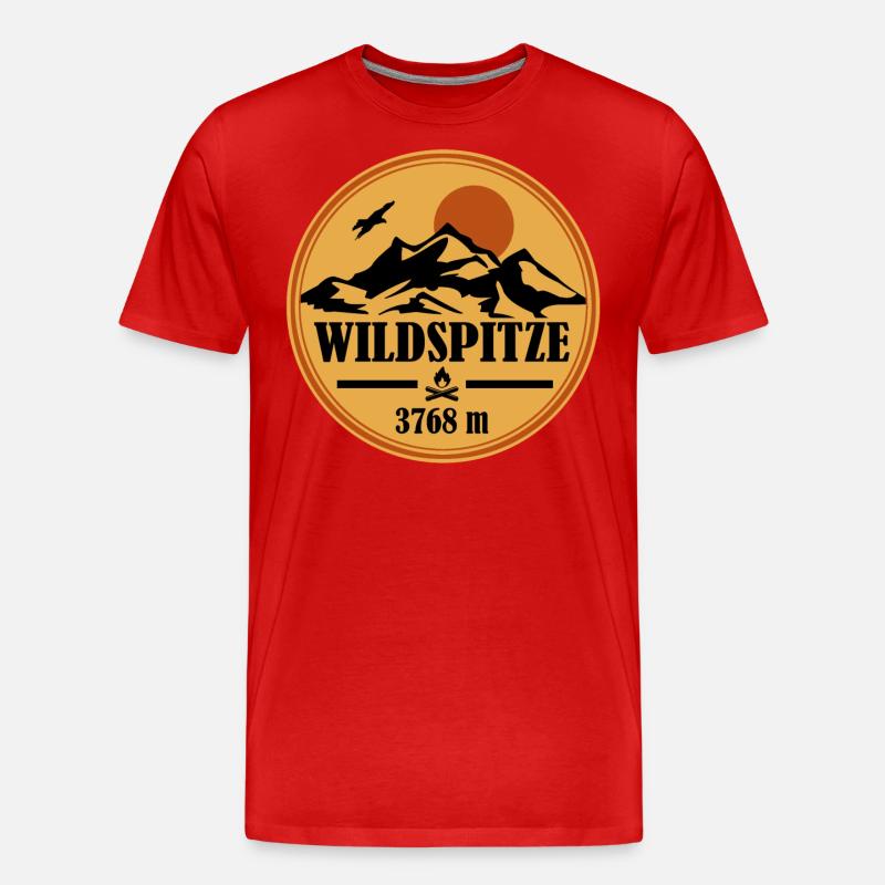 Wildspitze - Männer Premium Bio T-Shirt - Rot