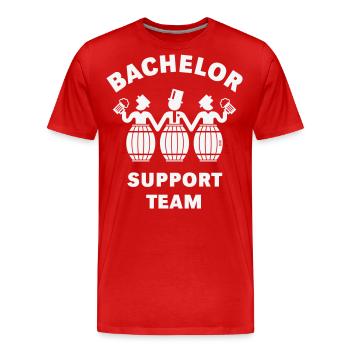 Équipe de soutien du baccalauréat (barils de bière pour enterrement de vie de garçon, W) - T-shirt bio Premium Homme - rouge - Devant - Damien (186cm)