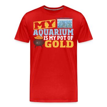 Aquarienbesitzer Aquarium Fischhalter - Männer Premium Bio T-Shirt - Rot - Vorne - Damien (186cm)