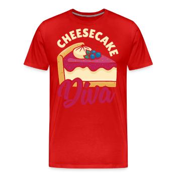 Journée du gâteau au fromage pour les becs sucrés - T-shirt bio Premium Homme - rouge - Devant - Damien (186cm)