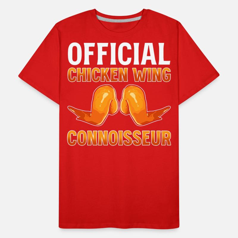 Ailes de poulet Aile de poulet Chef BBQ de restauration rapide T-shirt bio Premium Homme