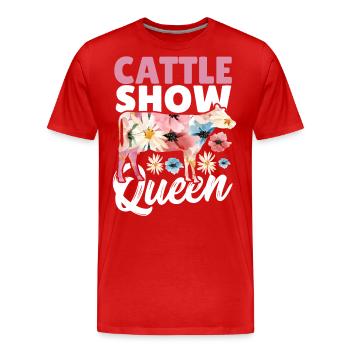 Exposition de bétail Exposition de bétail de maman - T-shirt bio Premium Homme - rouge - Devant - Damien (186cm)