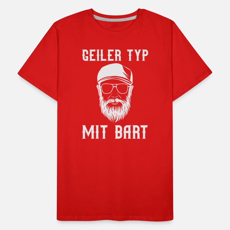 Geiler typ mit Bart Männer Premium Bio T-Shirt