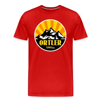 Ortler Tyrol du Sud - T-shirt bio Premium Homme - rouge - Devant - Damien (186cm)