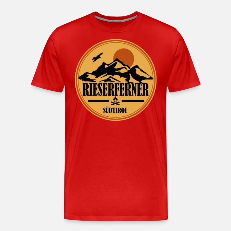 Rieserferner - Männer Premium Bio T-Shirt - Rot