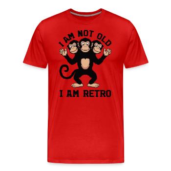i am not old dreiköpfigeraffe - Männer Premium Bio T-Shirt - Rot - Vorne - Damien (186cm)
