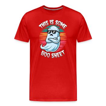 This is some boo sheet - Men's Premium Organic T-Shirt - red - Front - Damien (186cm)