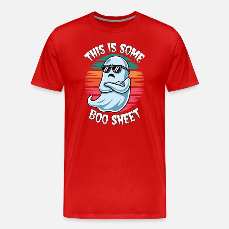 This is some boo sheet - Männer Premium Bio T-Shirt - Rot