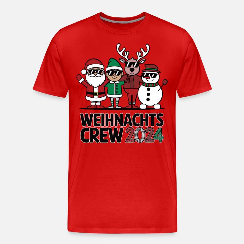 Weihnachts crew 24 - Männer Premium Bio T-Shirt - Rot