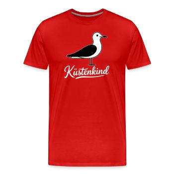 Coastal Child 2 - Men's Premium Organic T-Shirt - red - Front - Damien (186cm)
