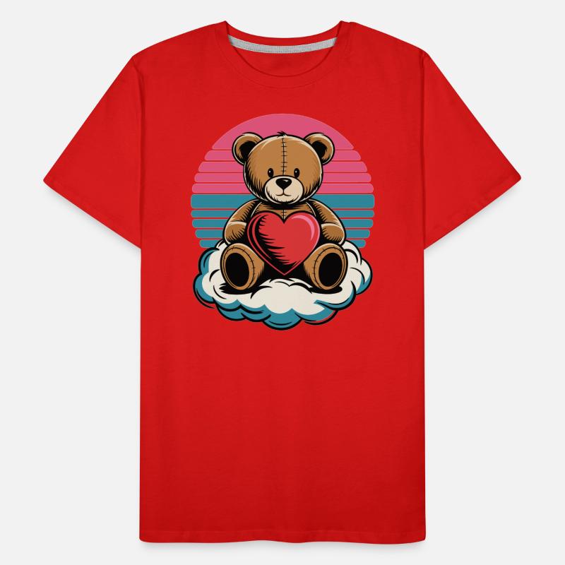 Teddy on Cloud 7 Men's Premium Organic T-Shirt