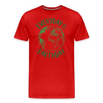 Every Day Is Earth Day - Männer Premium Bio T-Shirt - Rot - Vorne - Damien (186cm)