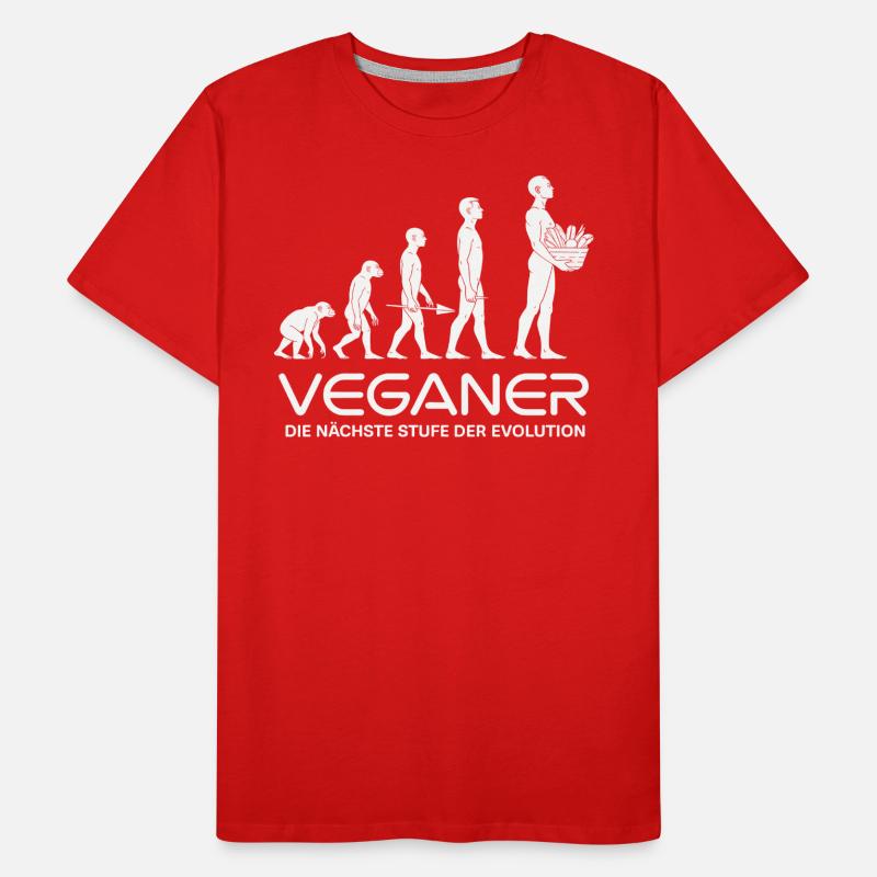 Veganer Evolution Männer Premium Bio T-Shirt
