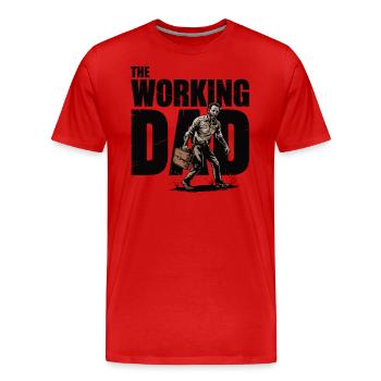 The Working Dad - Männer Premium Bio T-Shirt - Rot - Vorne - Damien (186cm)