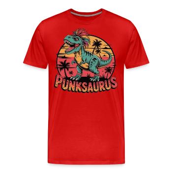 Punksaurus - T-shirt bio Premium Homme - rouge - Devant - Damien (186cm)