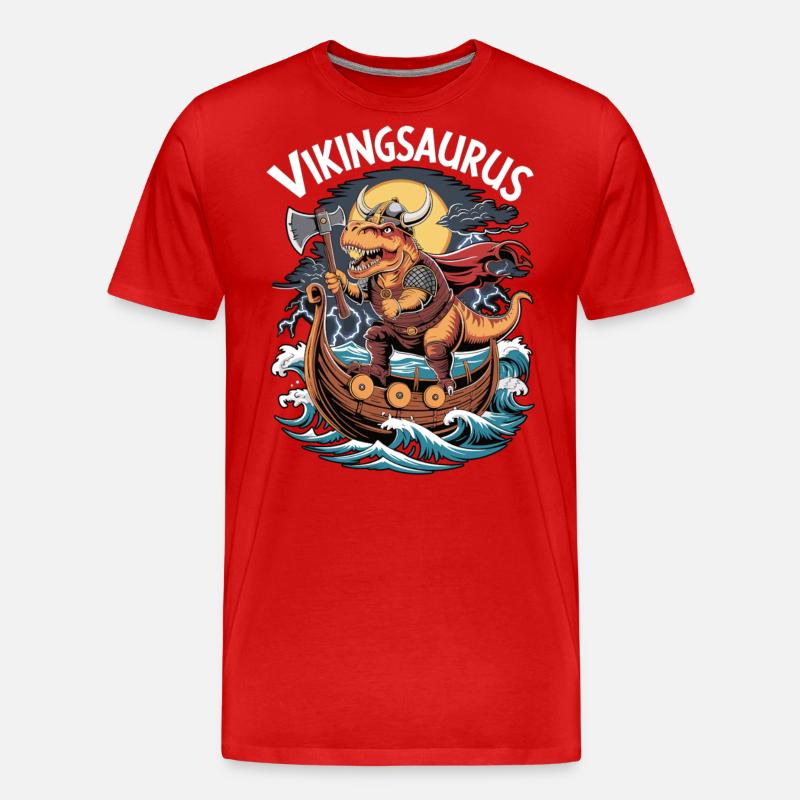Vikingsaurus - T-shirt bio Premium Homme - rouge
