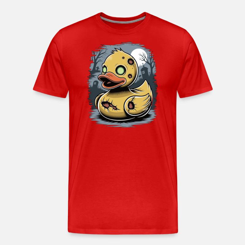 Zombie gummiente - Männer Premium Bio T-Shirt - Rot