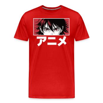 Anime eyes - Men's Premium Organic T-Shirt - red - Front - Damien (186cm)