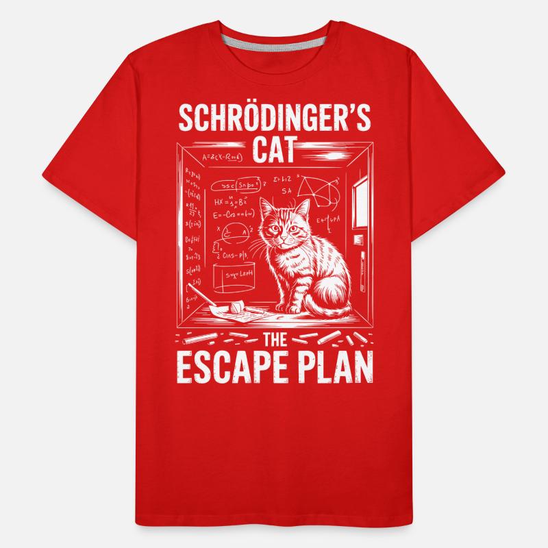 Le chat de Schrödinger – Plan d’évasion T-shirt bio Premium Homme