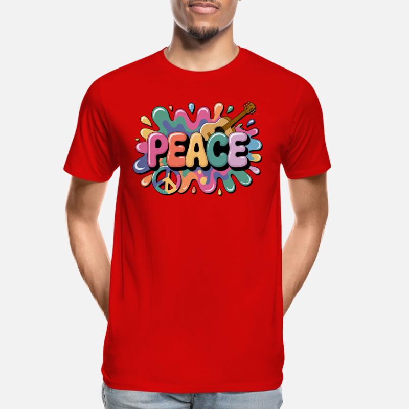 PEACE – Psychédélique T-shirt bio Premium Homme