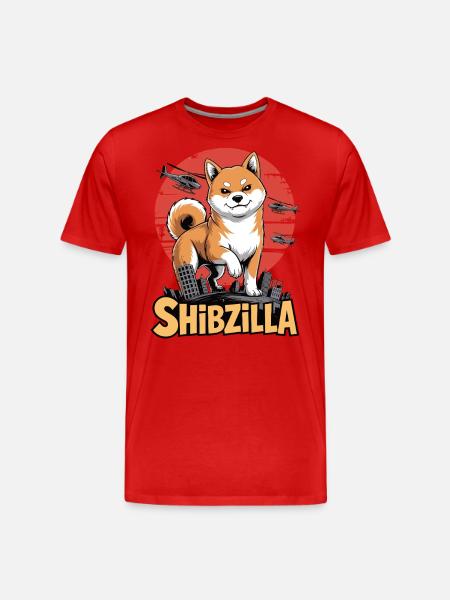 Shibzilla – Chaos with Side-Eye - Men's Premium Organic T-Shirt - red