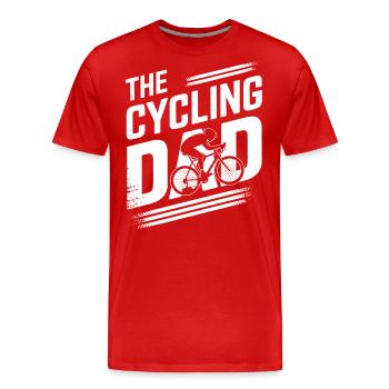The cycling dad - Männer Premium Bio T-Shirt - Rot - Vorne - Damien (186cm)