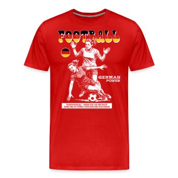 Germany Fußballspielerin Shirt: Foul mit Ansage - Männer Premium Bio T-Shirt - Rot - Vorne - Damien (186cm)