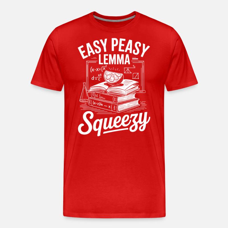 Easy peasy lemma squeezy - Männer Premium Bio T-Shirt - Rot