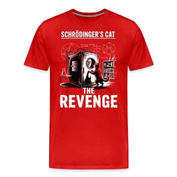 Le chat de Schroedinger Revenge - T-shirt bio Premium Homme - rouge - Devant - Damien (186cm)