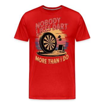 Personne n’aime Dart plus que moi - T-shirt bio Premium Homme - rouge - Devant - Damien (186cm)