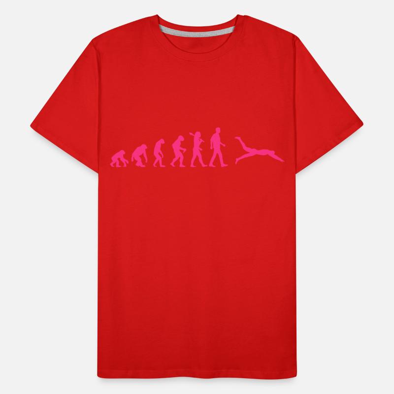 Schwimmer Evolution Männer Premium Bio T-Shirt