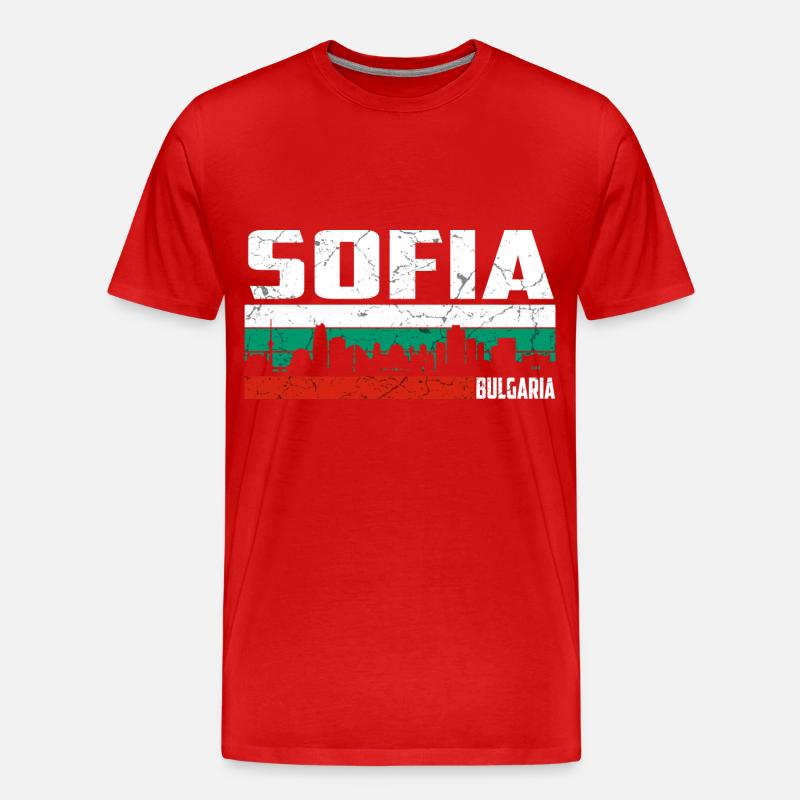 Sofia Bulgarien - Männer Premium Bio T-Shirt - Rot