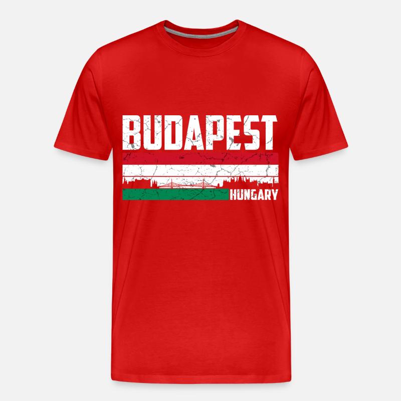 Budapest Ungarn - Männer Premium Bio T-Shirt - Rot
