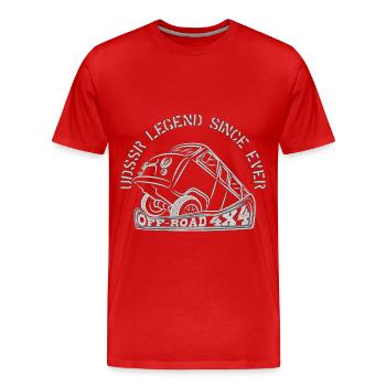 LÉGENDE DE L’URSS DEPUIS TOUJOURS - T-shirt bio Premium Homme - rouge - Devant - Damien (186cm)