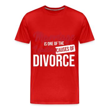 Divorce Fin du mariage Divorce Divorcé - T-shirt bio Premium Homme - rouge - Devant - Damien (186cm)