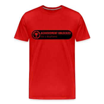 Get a Boyfriend - Männer Premium Bio T-Shirt - Rot - Vorne - Damien (186cm)