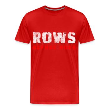 rowing machine athlete body sculling - Men's Premium Organic T-Shirt - red - Front - Damien (186cm)